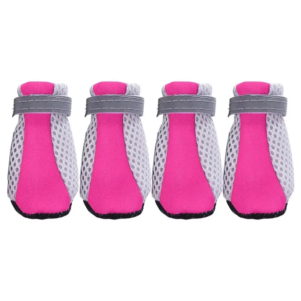 Safe Anti-slip with Reflective Stripe Hot Pavement Mesh for Poodle Yorkshire Pet Supplies Dog Shoes Pet Rain Boots Dog Boots