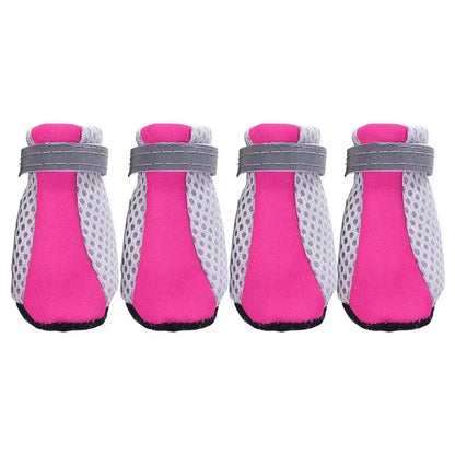 Safe Anti-slip with Reflective Stripe Hot Pavement Mesh for Poodle Yorkshire Pet Supplies Dog Shoes Pet Rain Boots Dog Boots