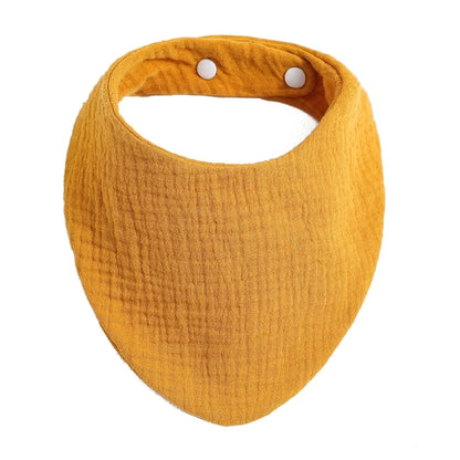 Baby Bibs Organic Cotton Muslin Scarf Burp with for Triangle Gauze Water Absorb Bandana for Boys Girls