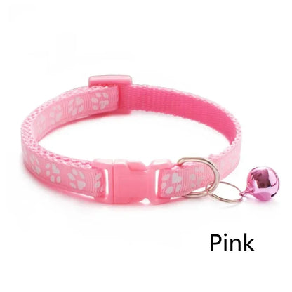 1/3/6/12/18Pcs Hot Pet Cat Bell Collar Dog Print Cat Collar Multi-Color Optional Necklace Ring Cat Rope Collar Pet Supplies