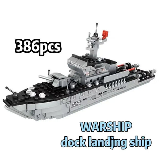 Ww2 Military Ship Army Ocean Cruiser Warship Nuclear Submarine Building Blocks Aircraft Bricks City Toys for Kid Christmas Gift