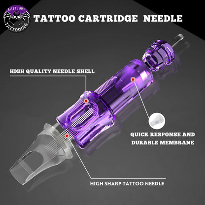 LASTJUDG Tattoo Needles 20PCS Disposable Tattoo Needles RL RS M1 RM Permanent Makeup Tattoo Cartridge Needle For Tattoo Pen