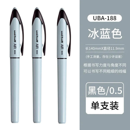 Uni Ball Air Micro Gel Rollerball Pen UBA-188 0.5/0.7MM Japanese Stationery Black Technology Straight Liquid Free Control Ink