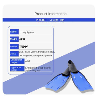 Adult Diving Equipment Long Webbed Deep Diving Outdoor Snorkeling Lightweight Frog Shoes Youth Swimming Training Frog Shoes