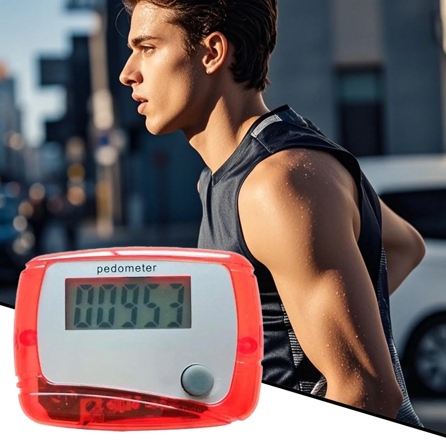 Pedometer for Walking Digital Fitness Sports Walk Meter 3D Step Pedometer for Sports Running Training Hiking Backpacking Travel