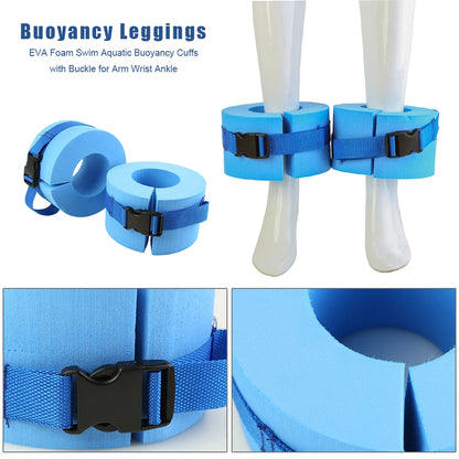 2pcs Swimming Weights Aquatic Cuffs Water Aerobics Float Ring Fitness Exercise Set Workout Ankles Arms Belts Pool Accessories