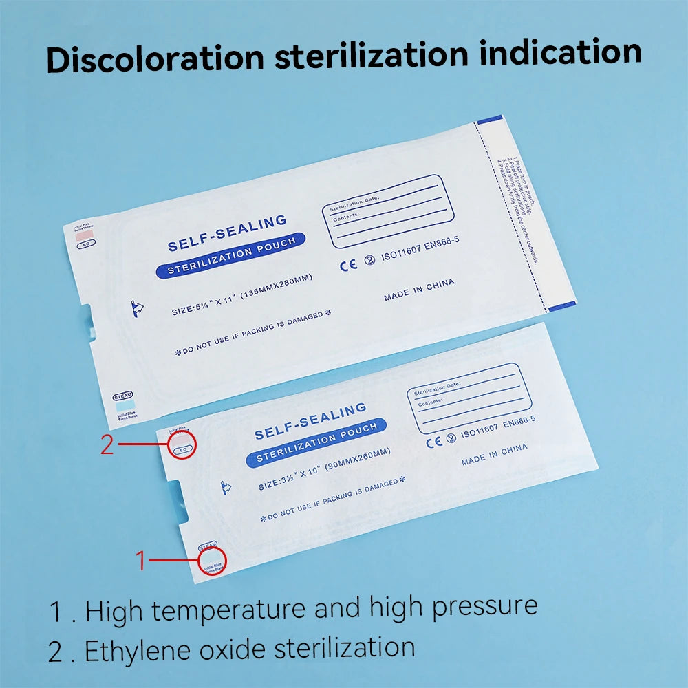 10/20PCS Disposable Self-sealing Sterilization Pouches Bag 5 Sizes Tattoo Accessories Supplies Self-adhesive Clean Bags