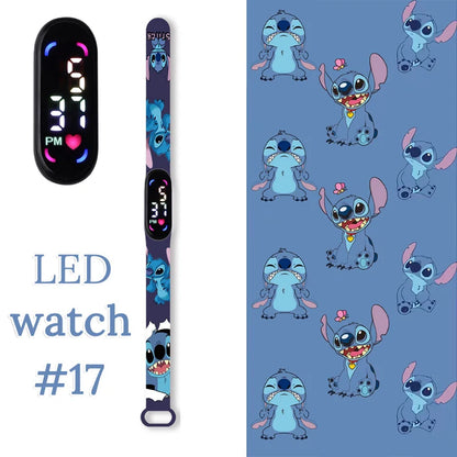 Fashion Stitch Children Watches Girls Waterproof Sport Wristband Women Bracelet  Kids LED Watch Touch Digital Clock