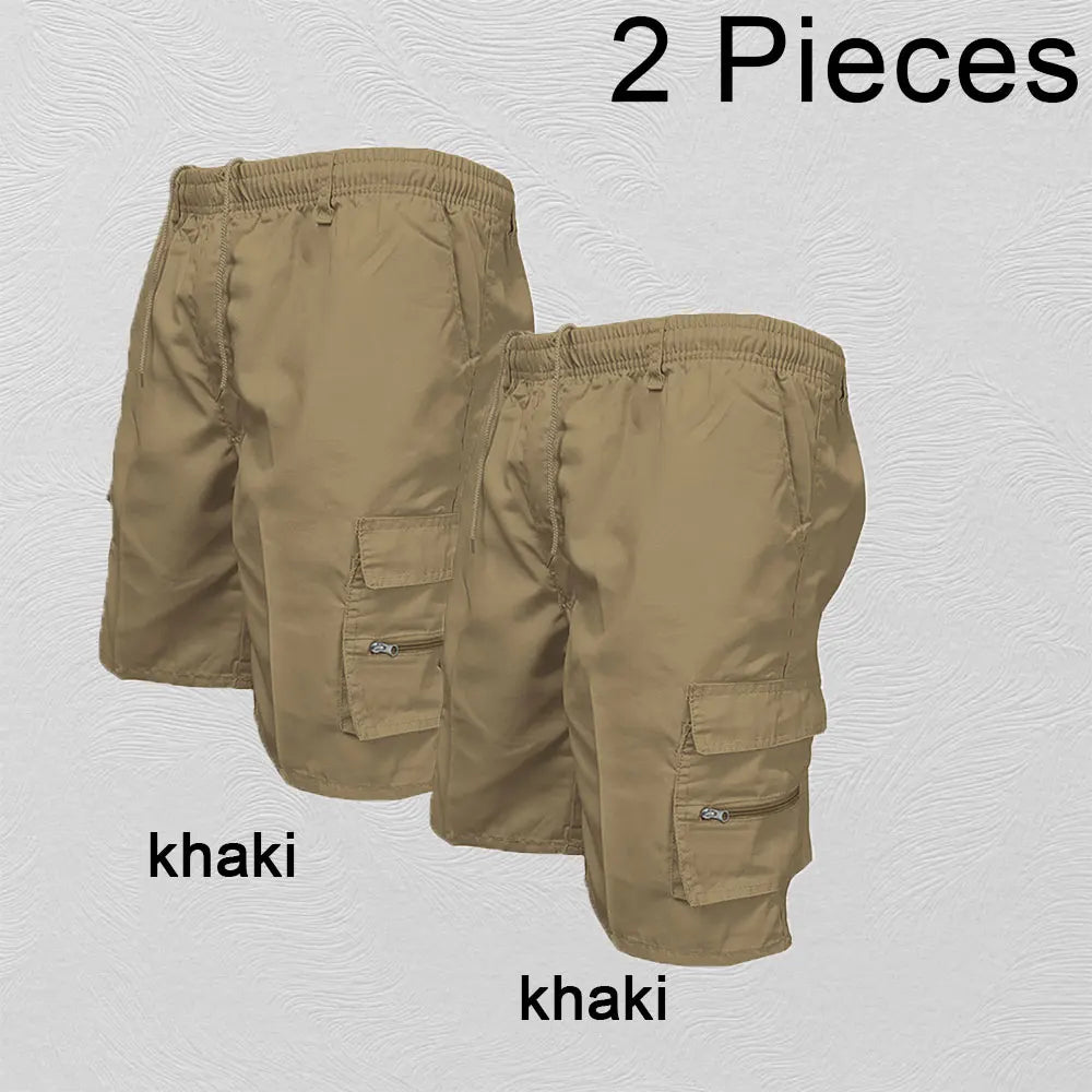 Fashion Men's Cargo Shorts Mens Casual Pants Casual Big Pocket Sports Slacks Cargo Panels Trousers Plus Size for Male