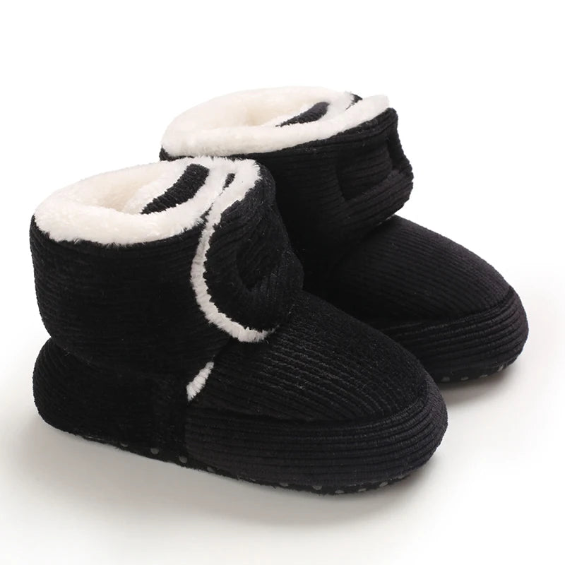 Winter Baby Cotton Shoes Thick Plush Snow Boots Soft Casual Walking Shoes for 0-18 Month Old Comfortable Toddler Footwear