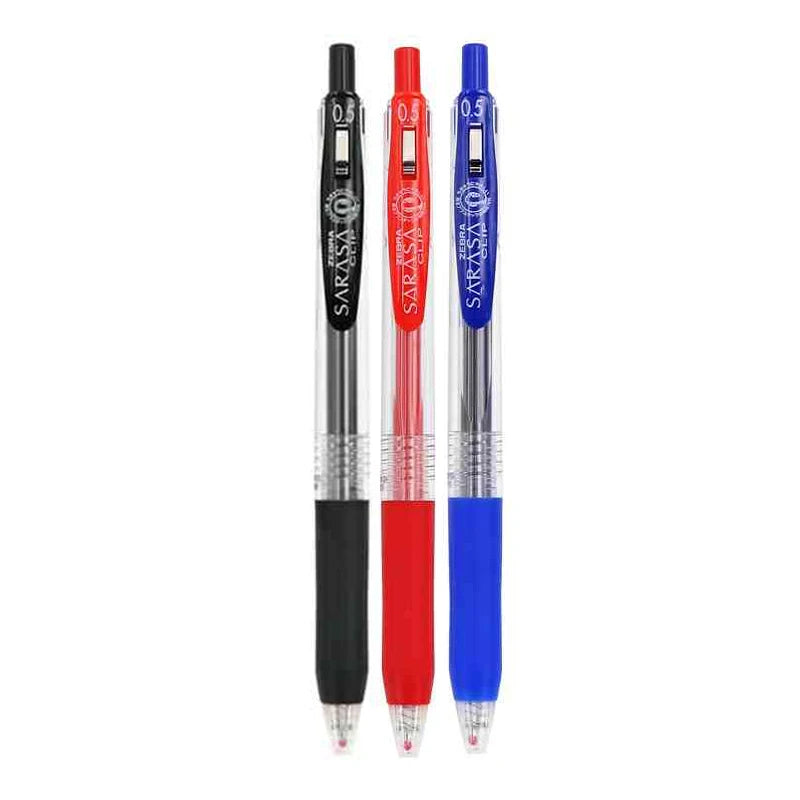 Zebra Sarasa Clip 0.5mm Black Blue Red Retractable Gel Pens Ballpoint for Writing Office Accessory School Supplies Stationery