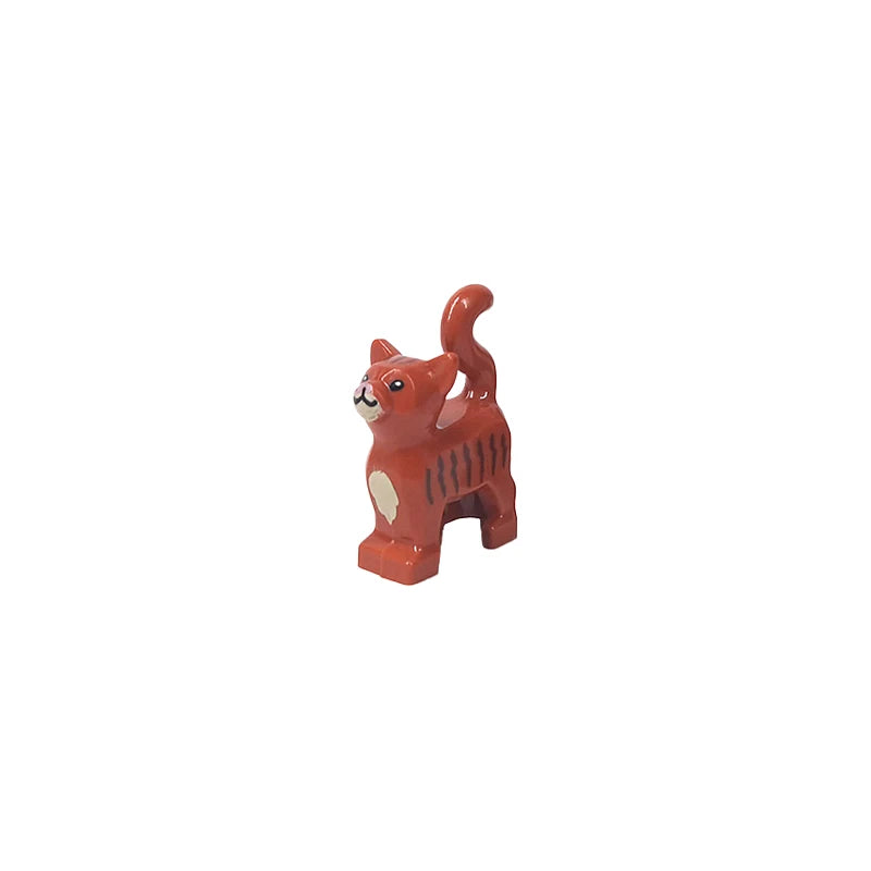 City Animal Zoo Farm Series Building Blocks Street View Panda Brown Bear Cat Pig Long Wool Sheep Cow Cattle Pet Bricks Toys Kids
