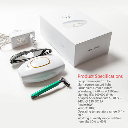 IPL Laser Epilator Body Bikini Laser Hair Removal For Women Flash Depilator Pulse Permanent Laser Epilator Home Use Epilator