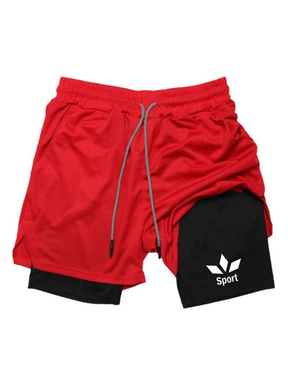 Leisure sportswear fitness double-layer shorts 2026 summer sports shorts 2-in-1 gym running