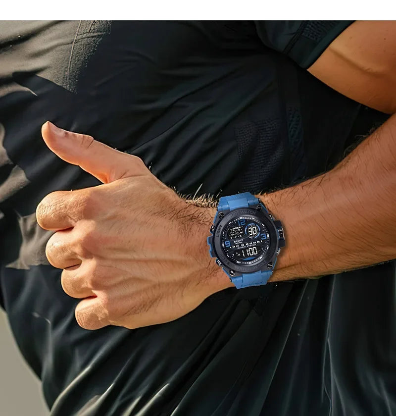 MAYZHISU Sports Electronic Watch for Man Student Teens Outdoor Waterproof Men's Sports Watches LED Digital Clock