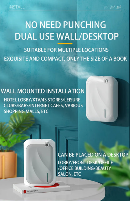 Scent Machine Wall Mounted Professional Aroma Diffuser Bluetooth Smell Distributor Electric Smell for Home Fragrance Diffuser