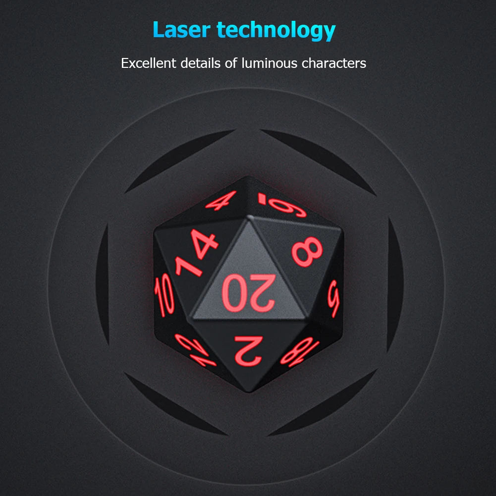 7Pcs/set  Electronic Luminous LED DND Dice Set Multiple Sided Dice for Adults Board Game Party Entertainment Toys