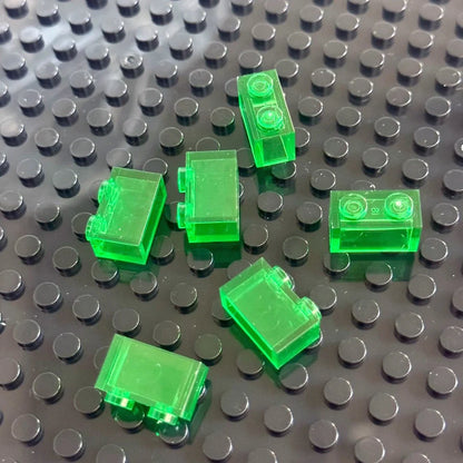 40pcs/bag Small Particles Bricks Transparent Clear Brick 1x2 Building Block Classic Bulk Parts Accessories Toys for Children