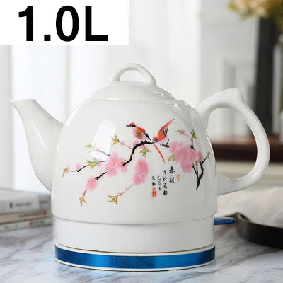 1L Electric Kettle Ceramic Tea Boiler Automatic Power off Detachable base Anti-dry protection kicthen tools Household health pot