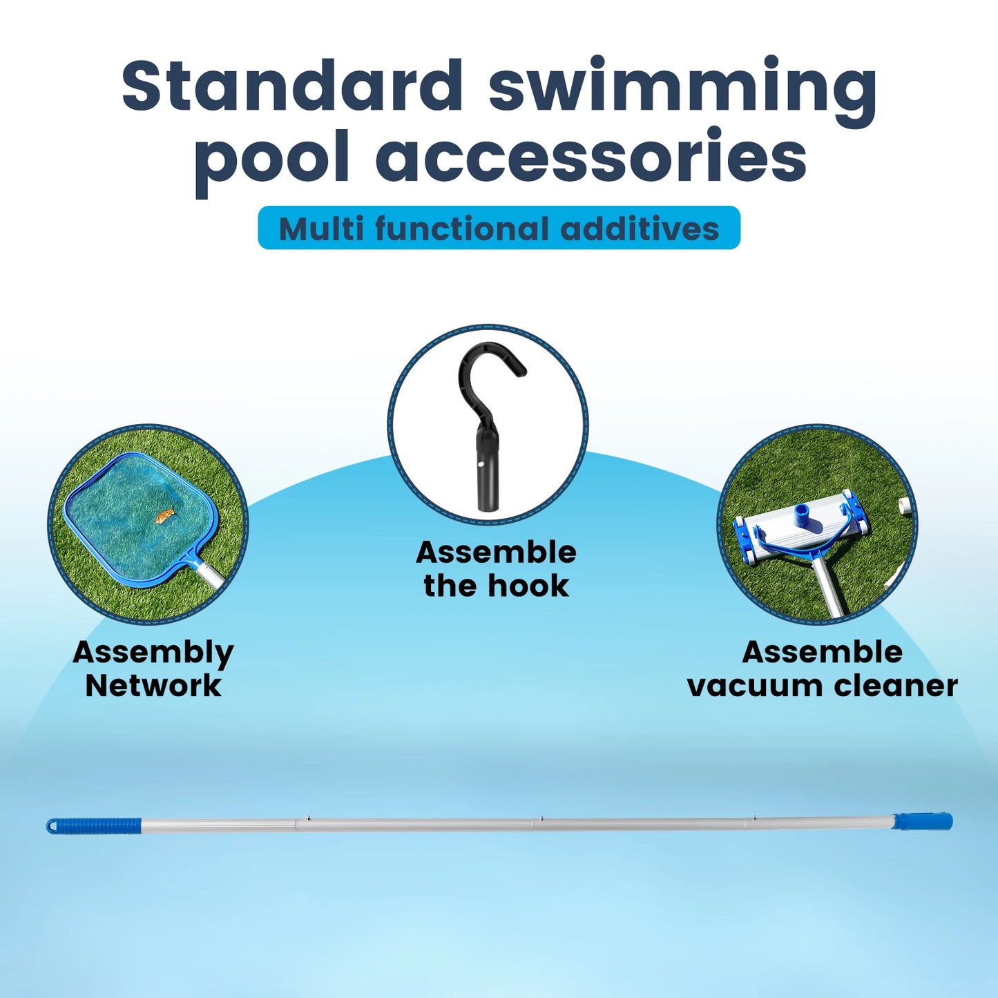 Robotic Pool Cleaner Pole Hook Detachable Plastic Pool Retrieval Hook Pool Vacuum Robot Telescopic Pole Hook Accessories