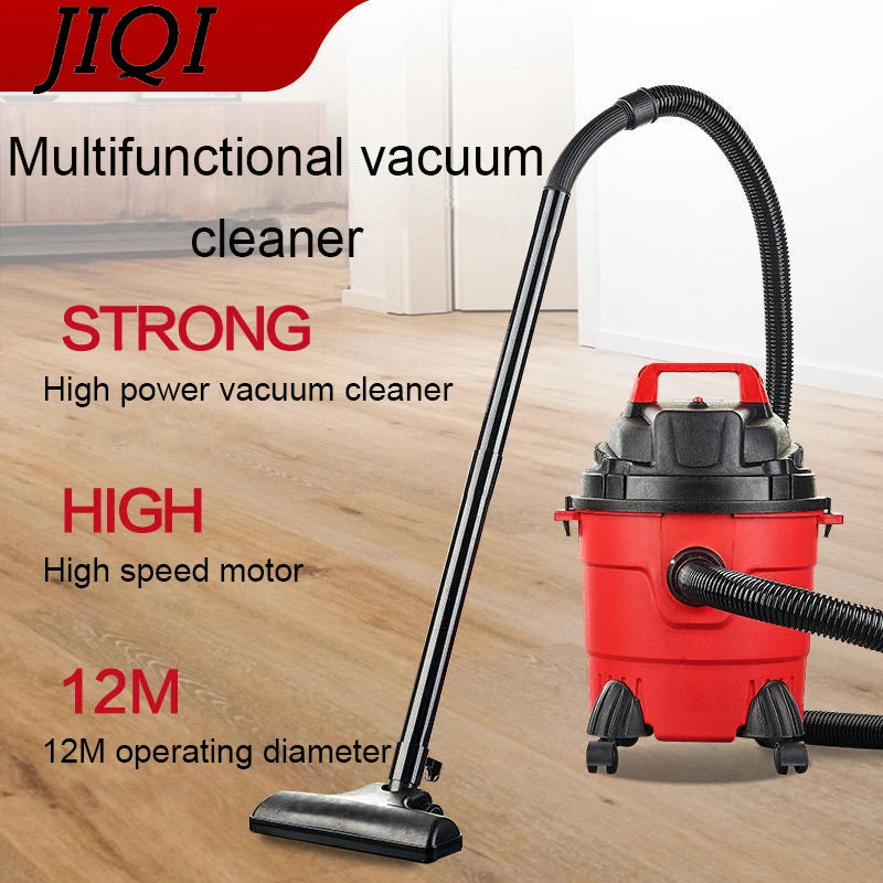 JIQI Multifunction Vacuum Cleaner Handheld Aspirator Dust Collector Powerful Suction Bucket Type Wet Dry Cleaning Machine Brush