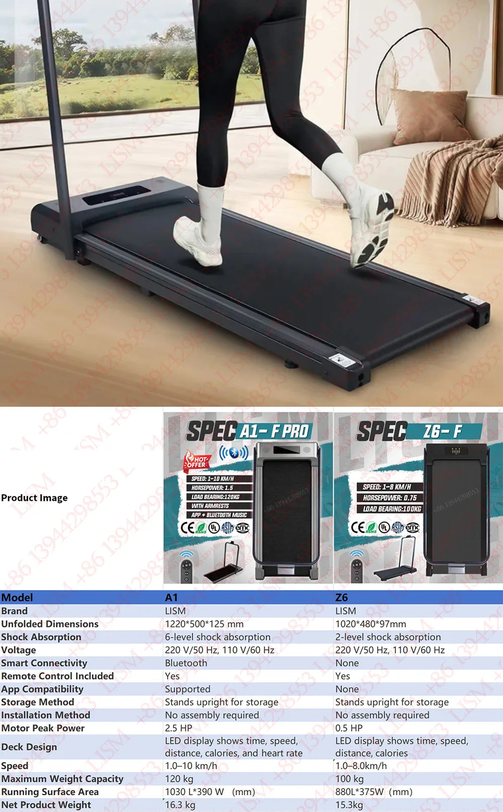 Household Flat Treadmill Indoor Mini Folding Silent Electric Shock-absorbed Flat Treadmill Simple Walking Pad Fitness Equipment