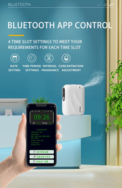 Scent Machine Wall Mounted Professional Aroma Diffuser Bluetooth Smell Distributor Electric Smell for Home Fragrance Diffuser