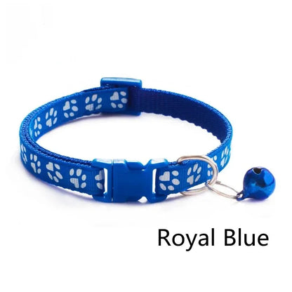 1/3/6/12/18Pcs Hot Pet Cat Bell Collar Dog Print Cat Collar Multi-Color Optional Necklace Ring Cat Rope Collar Pet Supplies