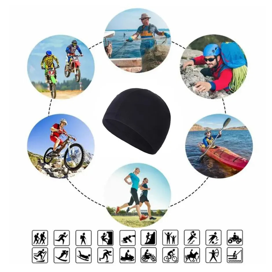2 Pcs Cooling Skull Cap Helmet Liner Cycling Cap Cooling Cap Sports Helmet Cap for Men Women Running Skiing Hat