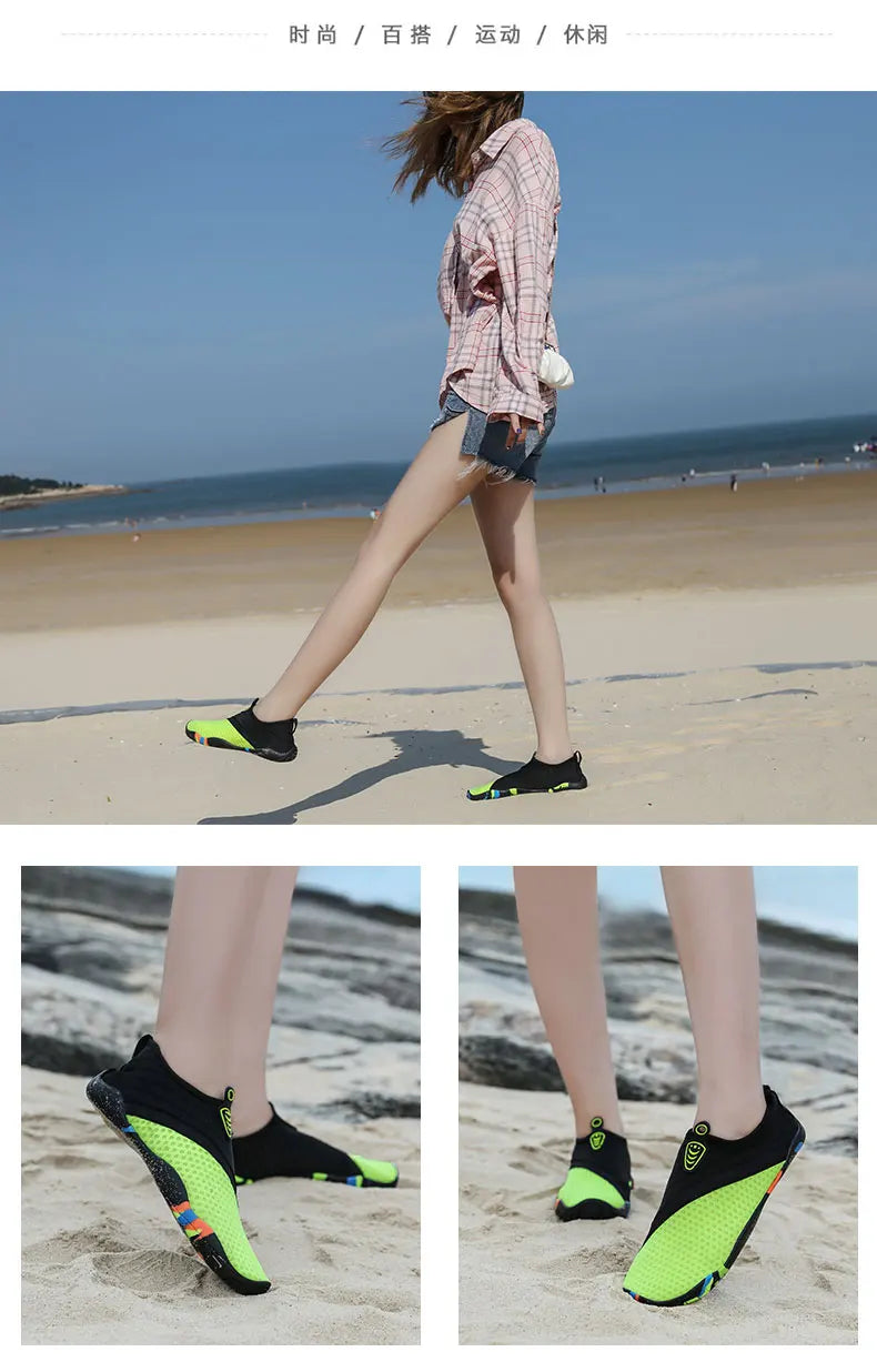 Men Women Aqua Shoes Sneakers Quick Dry Swimming Footwear Unisex Outdoor Breathable Upstream Beach Shoes 35-45#