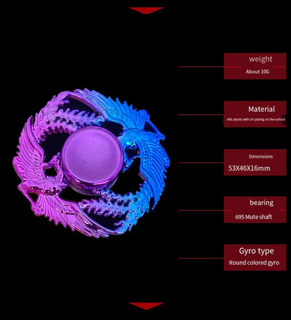 ABS Colorful Fidget Spinner Anti-Anxiety Toys Spinners Relieves Stress Fingertip Gyroscope for Reducing Adult Kids Decompression