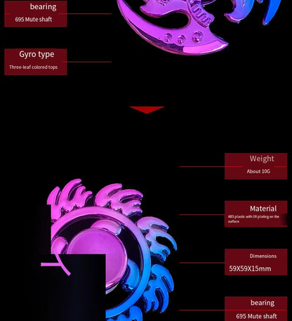 ABS Colorful Fidget Spinner Anti-Anxiety Toys Spinners Relieves Stress Fingertip Gyroscope for Reducing Adult Kids Decompression