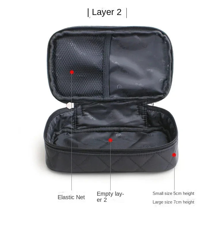 Women's cosmetic bag Double layer Waterproof makeup bag travel essentials organizer large capacity Multifunction toiletry bag