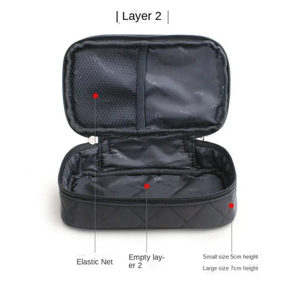 Women's cosmetic bag Double layer Waterproof makeup bag travel essentials organizer large capacity Multifunction toiletry bag