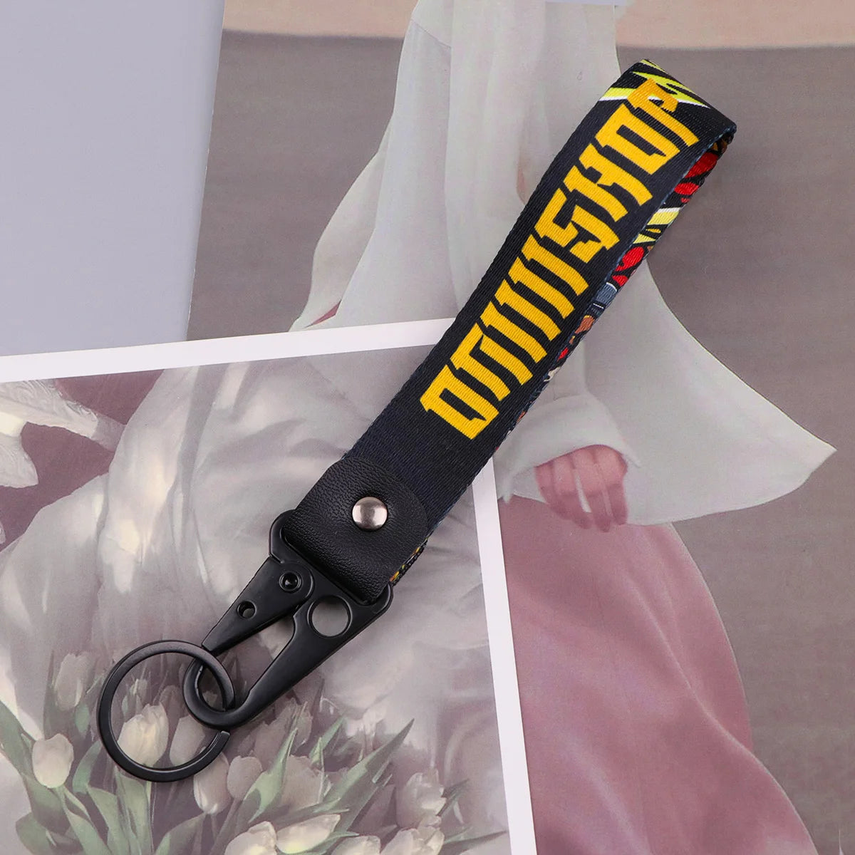 Anime Dragon Keychain For Car Motorcycle Cool Short Lanyard Wrist Strap Key Holder Cosplay Accessories Toys Gifts