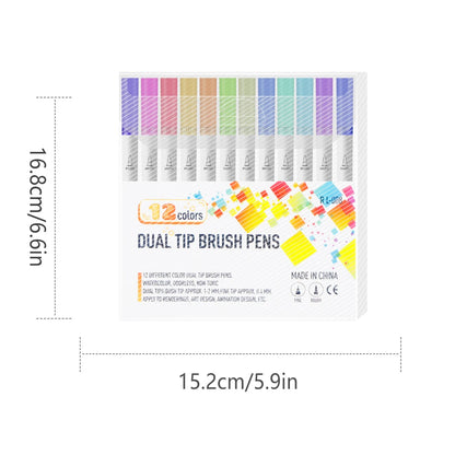 12-72 Colors Art Markers – Waterproof & Quick-Drying | For DIY Painting on Stone, Wood, Paper | Art Stationery & School Supplies
