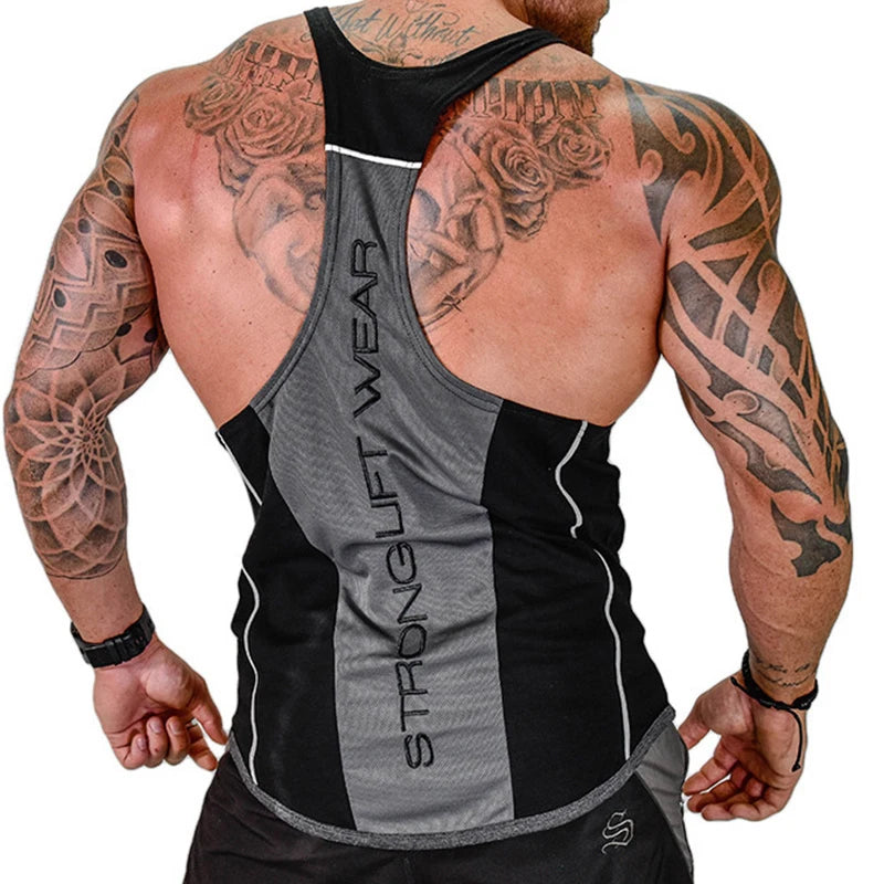 Fashion New Men's Vest Sports Fitness Sleeveless Vest Summer Casual Oversized Men's Top Y2K Style Breathable and Refreshing Vest