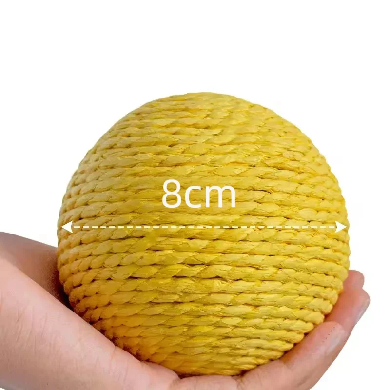 8cm Bite-Resistant Cat Scratching Ball | Interactive Kitten Toy with Crinkle Sound for Cats Chasing & Play Pet Supplies