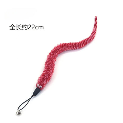 Interactive Cat Toy Accessories Worm Toy with Bell Replacement Training Kitten Toys Pet Products for Cats