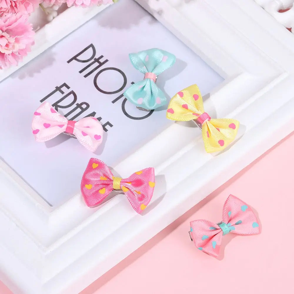 Hair Clips For Dogs Cat Sweet Bow Hairpins Colorful Hair Barrette Puppy Beauty Supplies Pet Butterfly Bows Pet Supplies