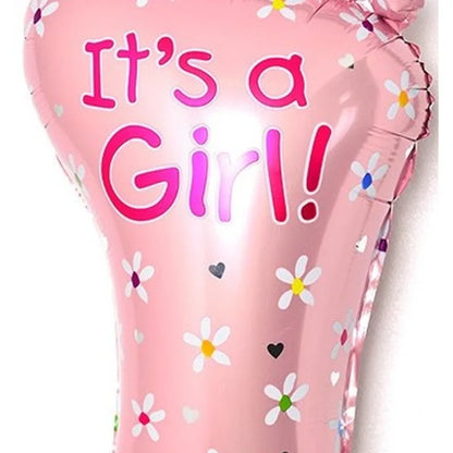 1PCS 44x76CM Baby Boy Girl Foot Foil Helium Balloon Baby Shower First 1st Birthday Party Decorations Kids Toys Gender Reveal