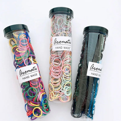 100 Piece/set Elastic Hair Bands Girls Baby Hair Accessories Child Hair Ring Head Rope Scrunchies Headwear Excluding Bottles