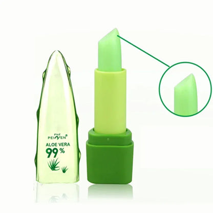 99% ALOE VERA Moistourizing Lips Batom Jelly Lipstick Long Lasting Temperature Change Color Lipstick Makeup