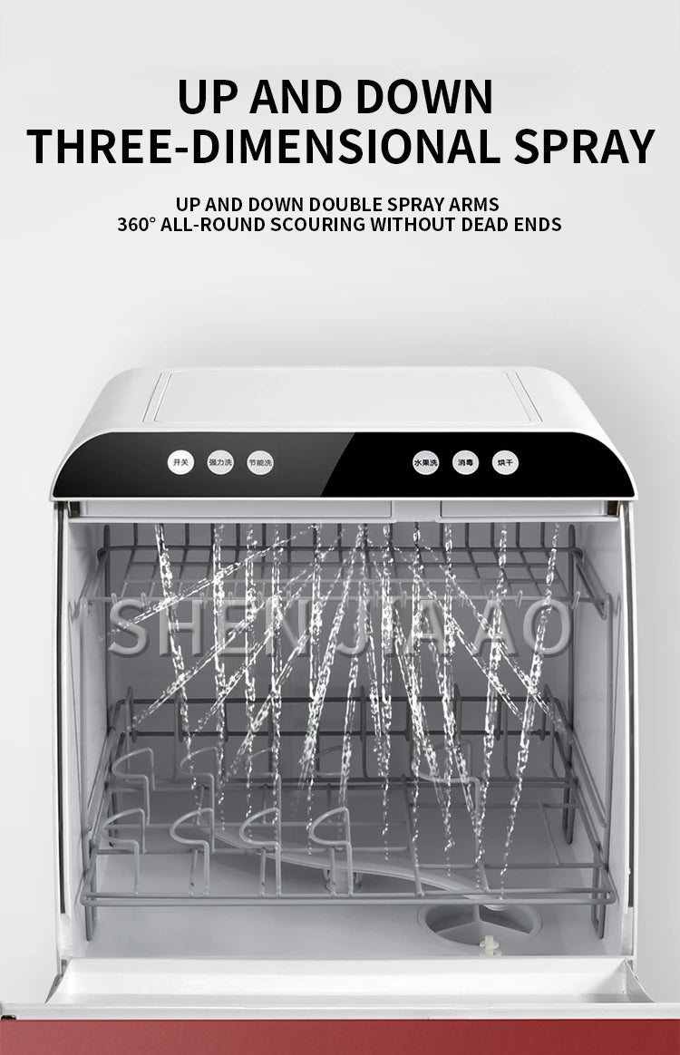 1200W Household Dishwasher Washing Machine Fully automatic Dishwashers Desktop Dish Washers Small Disinfecting Dishwasher Mini