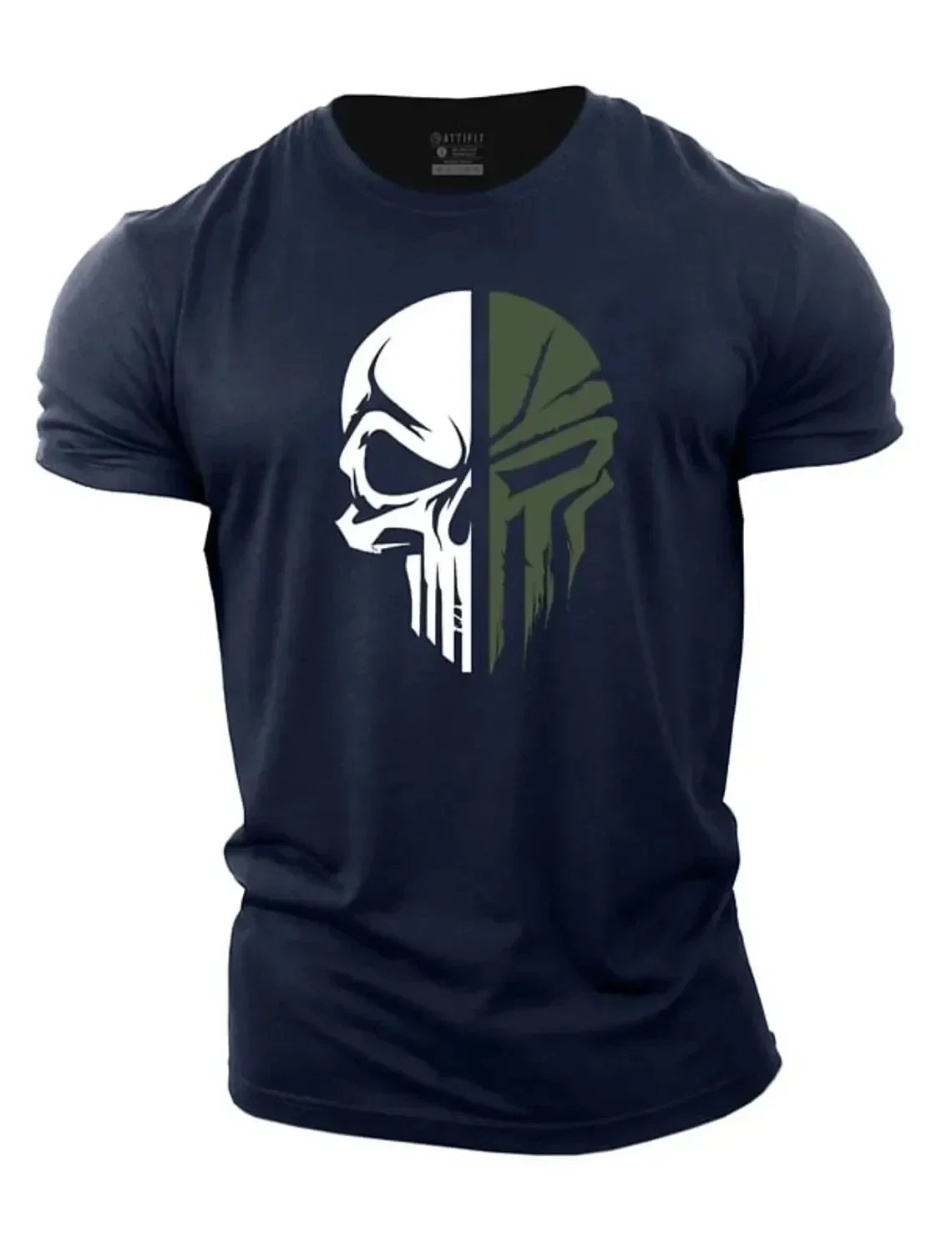 3D Men's T shirt for men Print Military Skull T Shirt Oversized Gym Short-Sleeved Sportswear Men Clothing Sport Top Tees