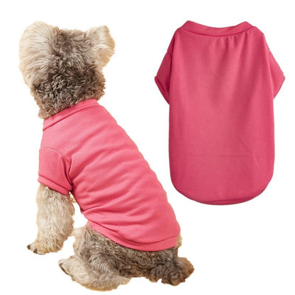 Breathable Dog T-shirt Solid Comfortable Thin Vest For Dogs Cute Summer Pet Clothes Dog Vest Tops Pet Supplies
