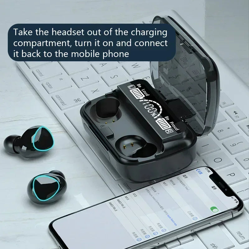TWS Bluetooth Headphones 2500mAh Charging Box Wireless Earphones With Microphone 9D Stereo Sports Waterproof Earbuds Headset