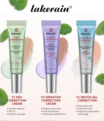 Correcting CC Cream Foundation Moisturizing Waterproof Even Skin Tone Base Makeup Lasting Conceal Pores CC Cream Primer Cosmetic