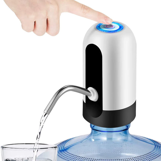 White/Black Water Bottle Pump USB Charging