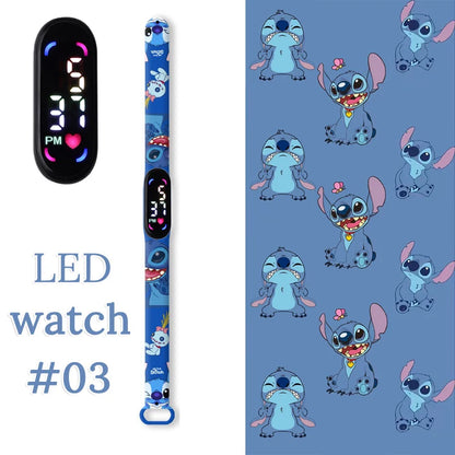 Fashion Stitch Children Watches Girls Waterproof Sport Wristband Women Bracelet  Kids LED Watch Touch Digital Clock